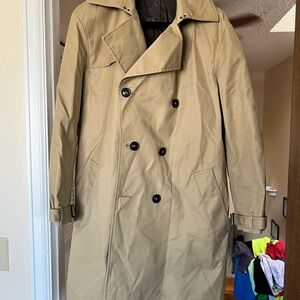 Mango Tan Double-Breasted Trench Coat / Large